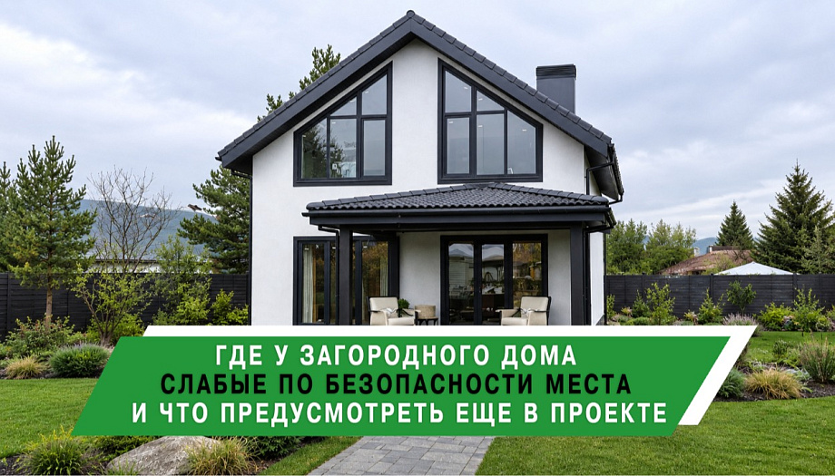Где у загородного дома слабые по безопасности места и что предусмотреть еще в проекте