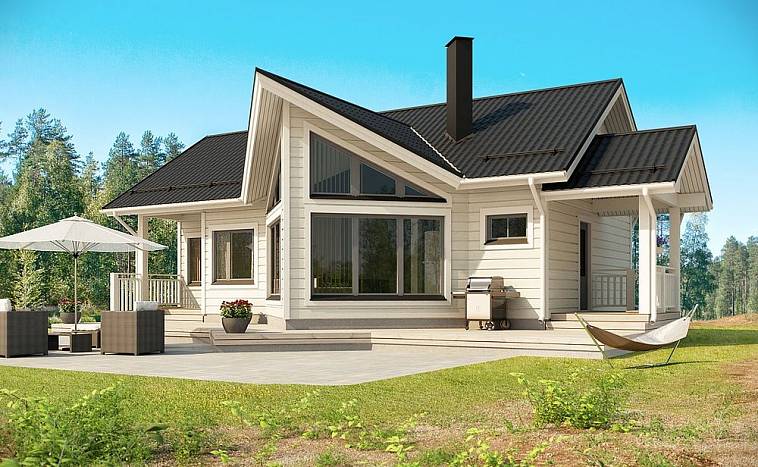 Projekti finskih kuća: kako se sjaju u skandinavskom stilu?