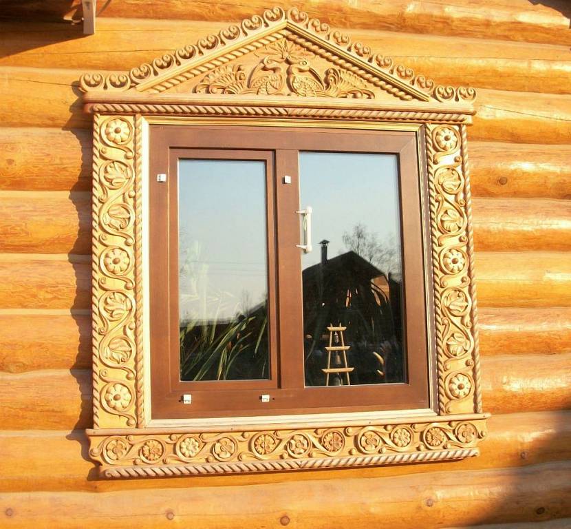 отделка пластиковых окон в деревянном доме