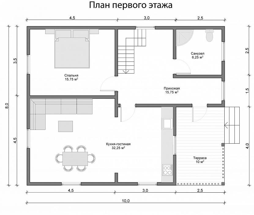 План этажа в доме