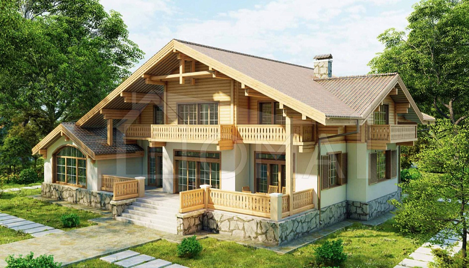 Роскошное шале с бассейном для большой семьи - 538 м²