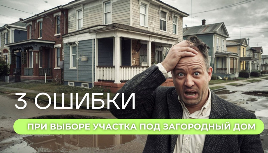 3 ошибки при выборе участка под загородный дом